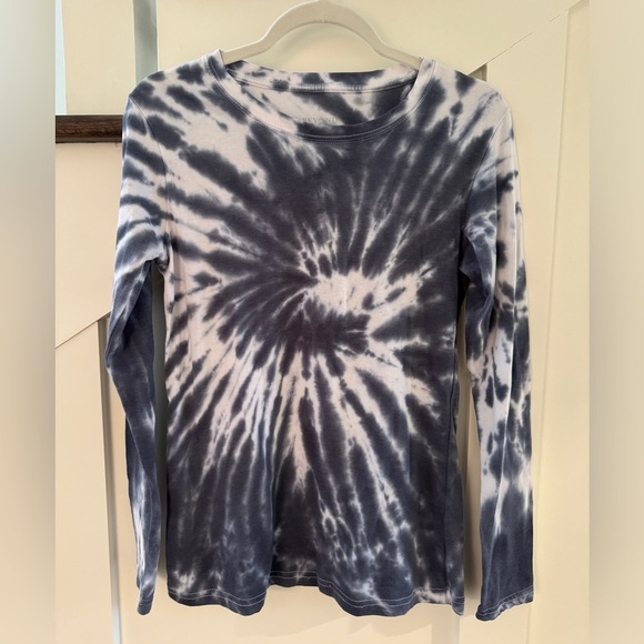 Beyond Scrubs long sleeve under scrub Tee t-shirt M tie-dye dark blue gray white - Picture 1 of 4